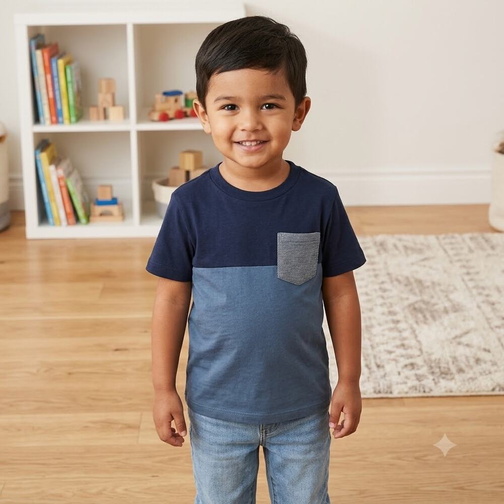Joe Fresh Boys' Colorblock Pocket Tee (Size 4) Nwot